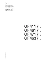 Gaggenau GF4117 series Operating Instructions Manual preview