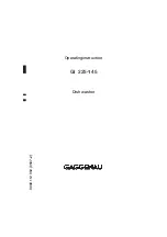 Preview for 1 page of Gaggenau GI 225-145 Operating	 Instruction