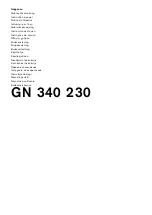 Предварительный просмотр 1 страницы Gaggenau GN340230 Instruction Manual