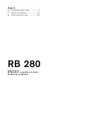 Gaggenau RB 280 Operating Instructions Manual preview