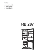 Preview for 1 page of Gaggenau RB 287 Operating Instructions Manual