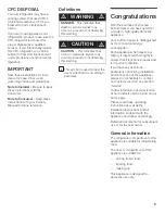 Предварительный просмотр 5 страницы Gaggenau RB491700 Use And Care Manual