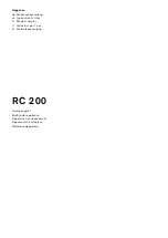 Preview for 1 page of Gaggenau RC 200 Instructions For Use Manual