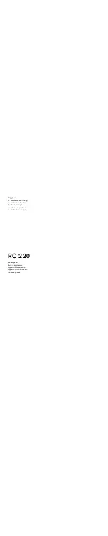 Preview for 1 page of Gaggenau RC 220 Instructions For Use Manual