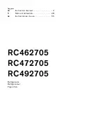 Preview for 1 page of Gaggenau RC462705 Instruction Manual