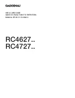 Preview for 1 page of Gaggenau RC4727 series Use & Care Manual