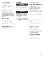 Preview for 5 page of Gaggenau RC4727 series Use & Care Manual