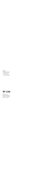 Gaggenau RF 200 Instructions For Use Manual preview