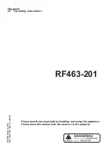 Gaggenau RF 463-201 Operating Instructions Manual preview