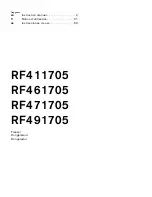 Gaggenau RF411705 Instruction Manual предпросмотр