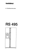 Gaggenau RS 495 Operating Instructions Manual preview