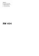 Gaggenau RW 404 Operating Instructions Manual preview