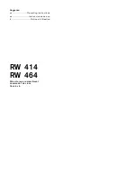 Предварительный просмотр 1 страницы Gaggenau RW 414 Operating Instructions Manual