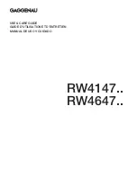 Gaggenau RW4147 Series Use And Care Manual preview