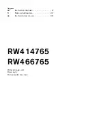 Предварительный просмотр 1 страницы Gaggenau RW414765 Instruction Manual