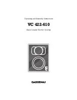 Предварительный просмотр 1 страницы Gaggenau VC 422-610 Operating And Assembly Instructions Manual