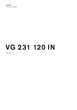 Gaggenau VG 231 120 IN Instruction Manual preview