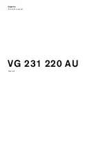 Gaggenau VG 231 220 AU Instruction Manual preview