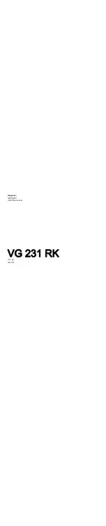 Gaggenau VG 231 RK Instruction Manual preview