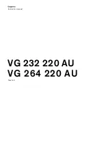 Preview for 1 page of Gaggenau VG 232 220 AU Instruction Manual