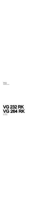 Preview for 1 page of Gaggenau VG 232 RK Instruction Manual