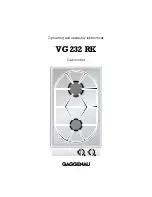 Gaggenau VG 232 RK Operating And Assembly Instructions Manual preview