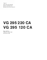 Gaggenau VG 295 220 CA Use And Care Manual предпросмотр