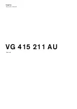 Gaggenau VG 415 211 AU Instruction Manual preview