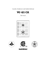 Gaggenau VG 421 CA Operation, Maintenance And Installation Manual preview