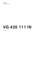 Gaggenau VG 425 111 IN Instruction Manual preview