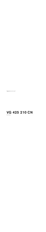 Gaggenau VG 425 210 CN Instruction Manual предпросмотр