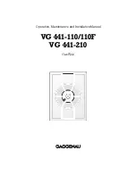 Gaggenau VG 441-210 Operation, Maintenance And Installation Manual preview