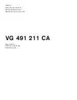 Gaggenau VG 491 211 CA Use And Care Manual preview