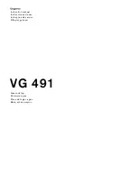 Gaggenau VG 491 Instruction Manual preview