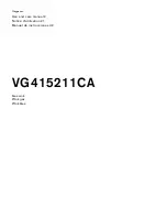 Preview for 1 page of Gaggenau VG415211CA Use And Care Manual