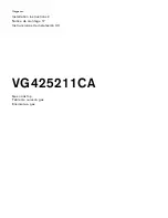Gaggenau VG425211CA Installation Instructions Manual preview