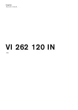 Gaggenau VI 262 120 IN Instruction Manual preview