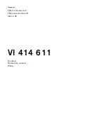 Preview for 1 page of Gaggenau VI 414 611 Manual