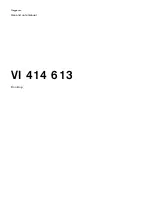 Gaggenau VI 414 613 Use And Care Manual preview