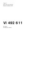 Gaggenau VI 492 611 Use And Care Manual preview