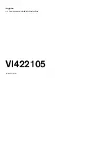 Gaggenau VI422105 User Manual And Installation Instructions preview
