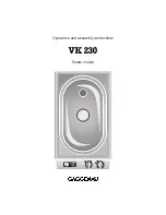 Preview for 1 page of Gaggenau VK 230 Operation And Assembly Instructions