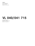 Gaggenau VL 041 Use And Care Manual предпросмотр