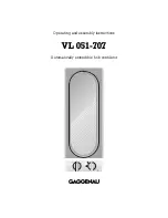 Предварительный просмотр 1 страницы Gaggenau VL 051-707 Operating And Assembly Instructions Manual