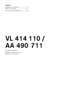 Предварительный просмотр 1 страницы Gaggenau VL 414 110 Installation Instructions Manual