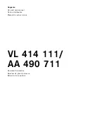 Gaggenau VL 414 111 Use And Care Manual preview