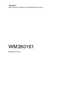 Gaggenau WM260161 Instruction Manual And Installation Instructions preview