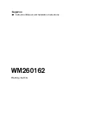 Gaggenau WM260162 Instruction Manual And Installation Instructions preview