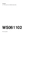 Gaggenau WS061102 User Manual And Installation Instructions preview