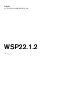 Предварительный просмотр 1 страницы Gaggenau WSP22 1 2 Series User Manual And Installation Instructions